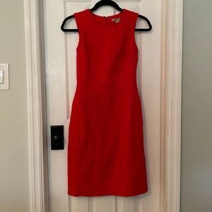 Banana Republic Red Textured Sheath Dress 0